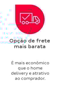 Opção de frete mais barata -  Pickup Jadlog